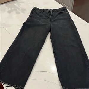 Women's Black Wide-Leg Jeans